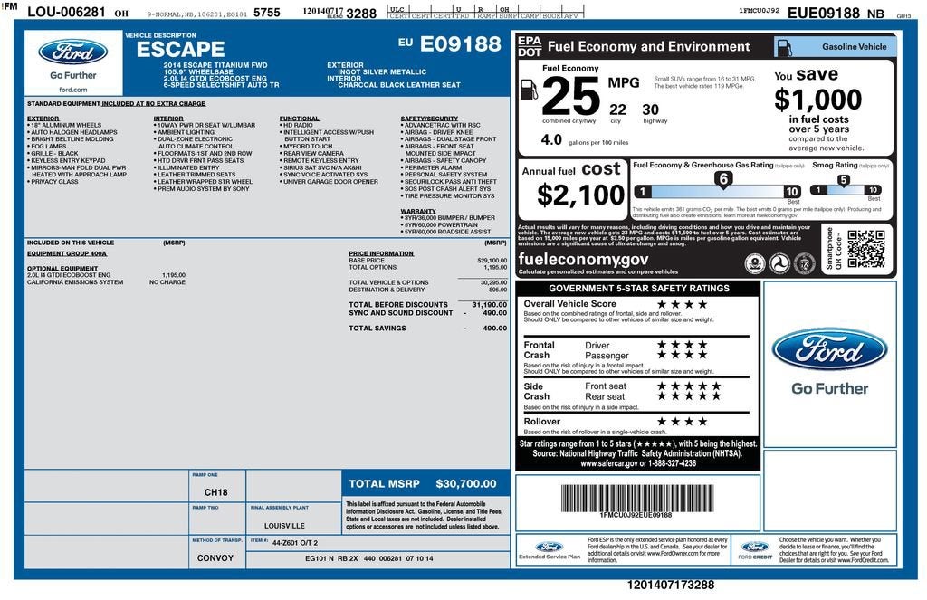 2014 Ford Escape Titanium