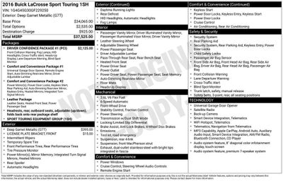 2016 Buick LaCrosse Sport Touring