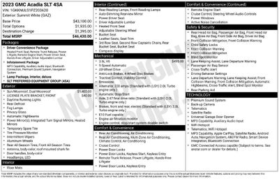 2023 GMC Acadia SLT