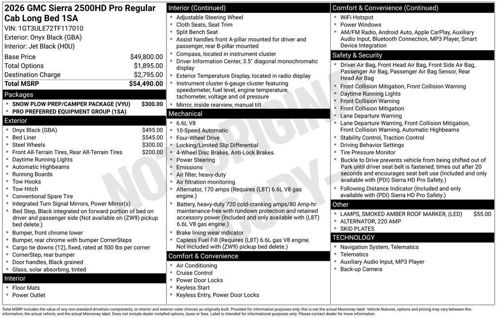 2026 GMC Sierra 2500 HD Pro