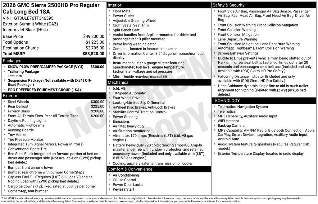 2026 GMC Sierra 2500 HD Pro
