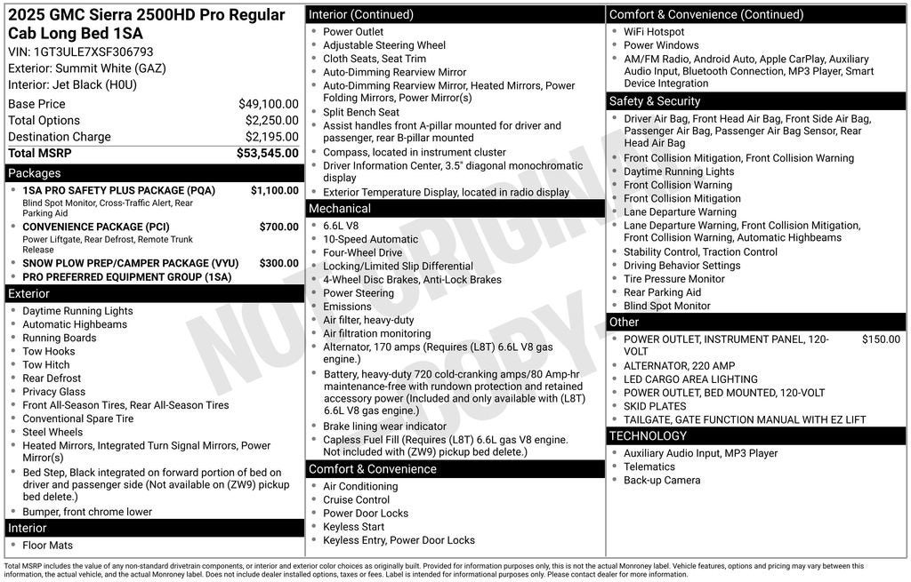 2025 GMC Sierra 2500 HD Pro