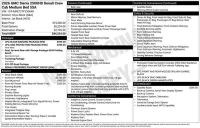 2026 GMC Sierra 2500 HD Denali