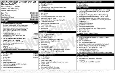 2026 GMC Canyon Elevation