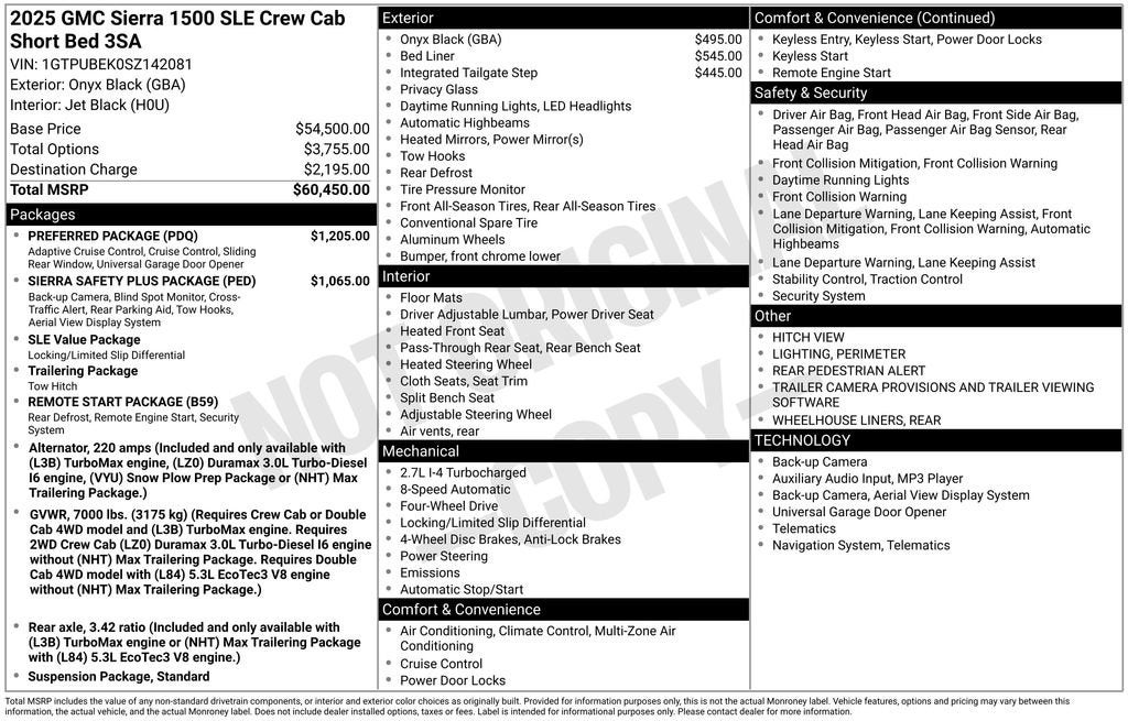 2025 GMC Sierra 1500 SLE