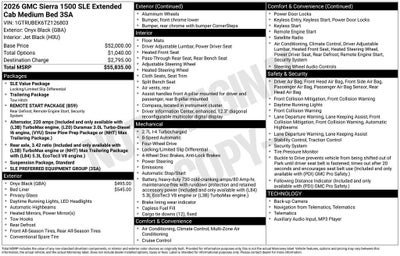 2026 GMC Sierra 1500 SLE