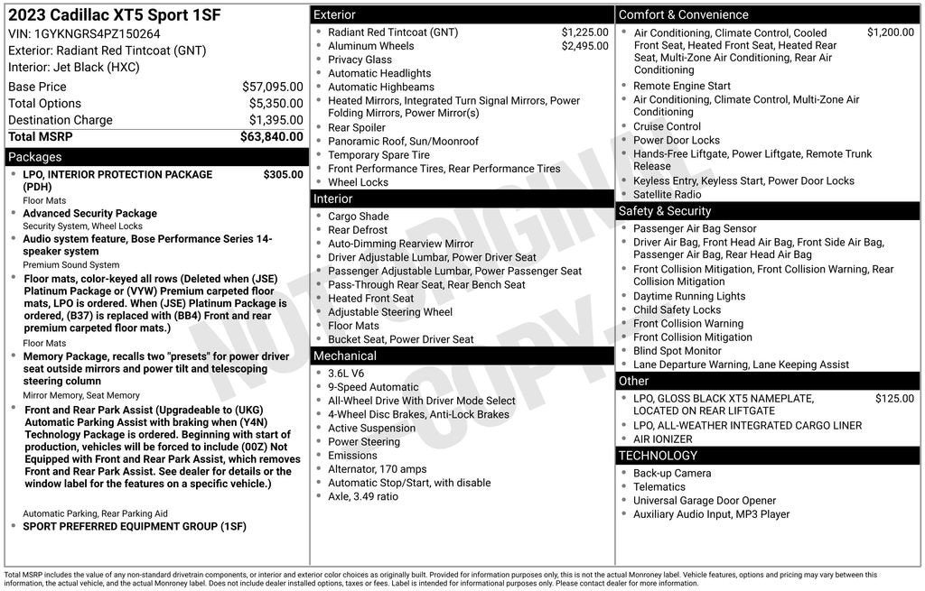 2023 Cadillac XT5 Sport