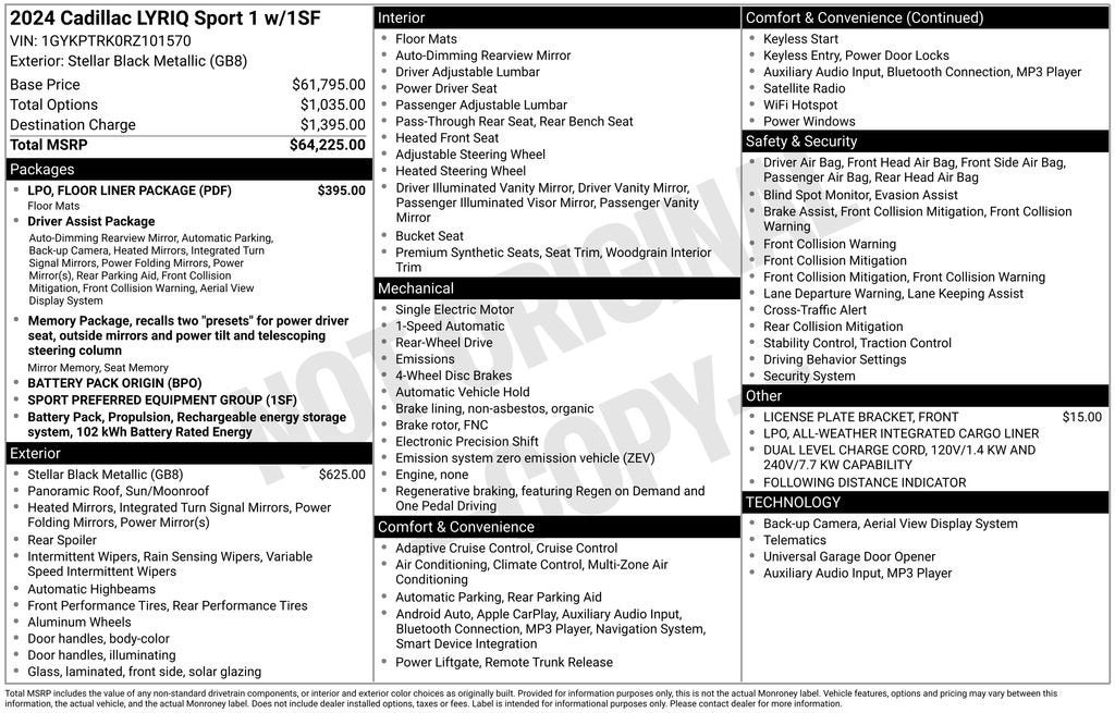 2024 Cadillac LYRIQ Sport 1