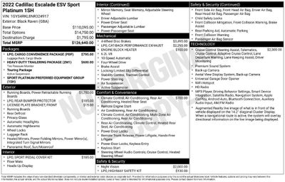 2022 Cadillac Escalade ESV Sport Platinum