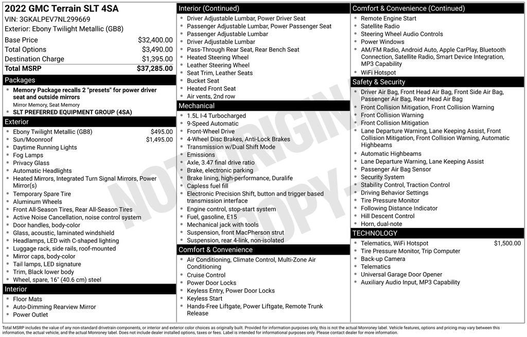 2022 GMC Terrain SLT