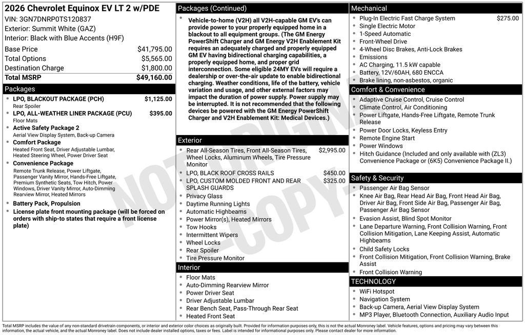2026 Chevrolet Equinox EV LT