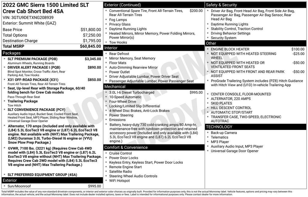 2022 GMC Sierra 1500 Limited SLT