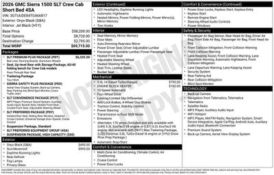 2026 GMC Sierra 1500 SLT