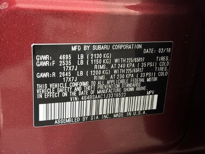 2018 Subaru Outback 2.5i