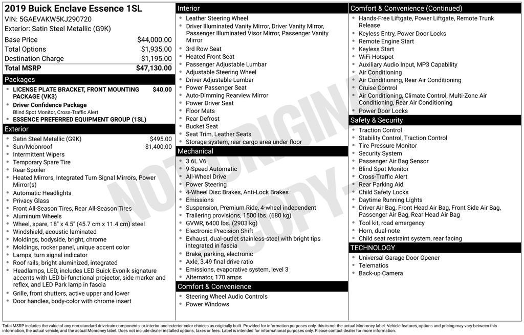 2019 Buick Enclave Essence