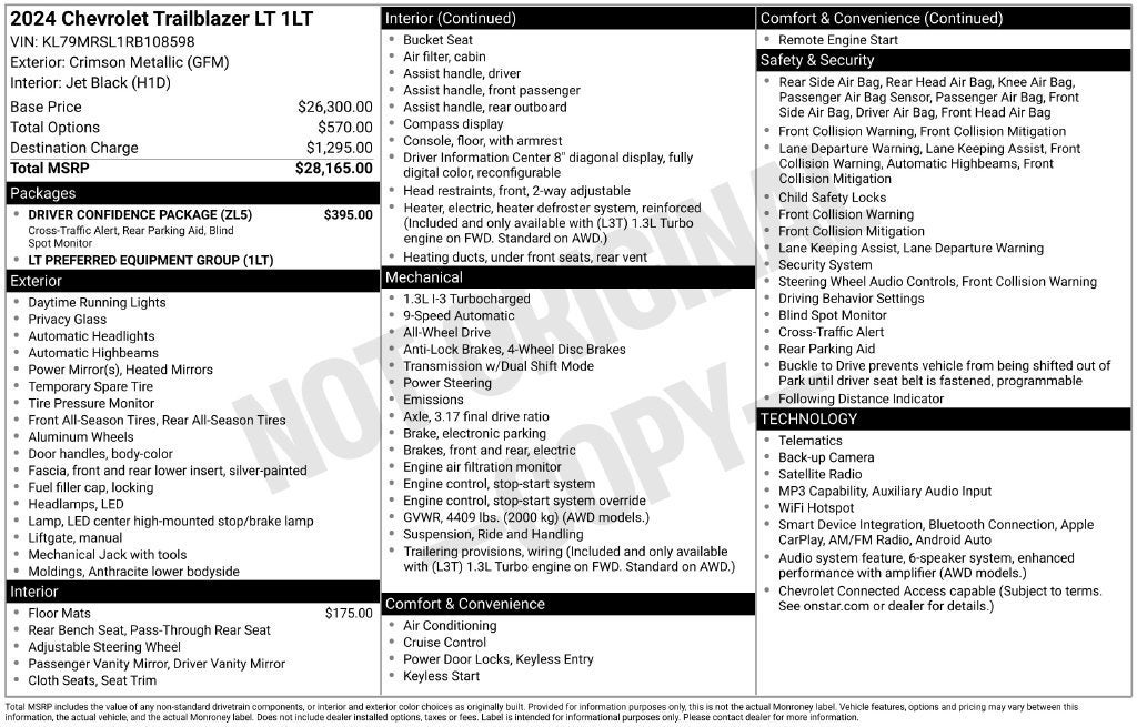 2024 Chevrolet Trailblazer LT